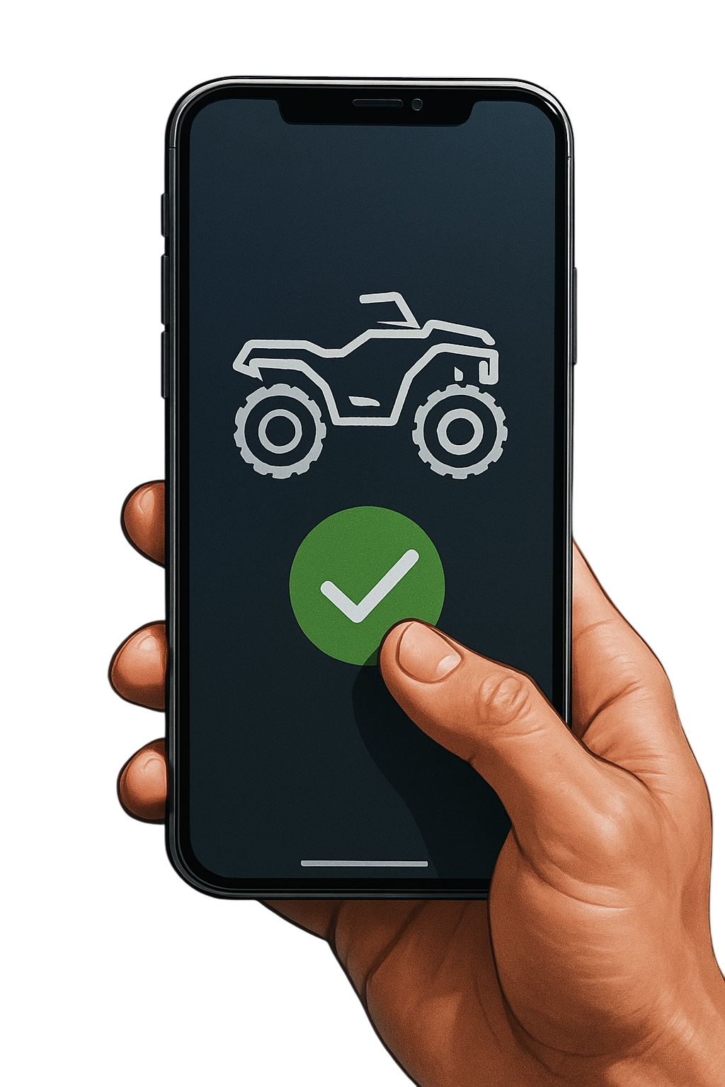 Person holding a phone to apply online